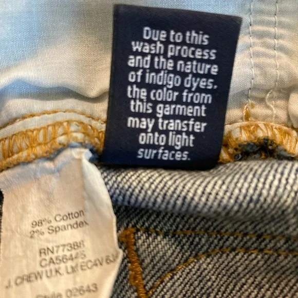 J. Crew Toothpick Medium Wash Stretch Jeans Size 27” Waist - Picture 6 of 11